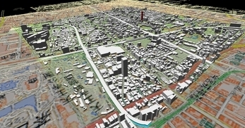 大阪市南部市街地での１．７ｋｍ四方エリアでのモデル作成の図6